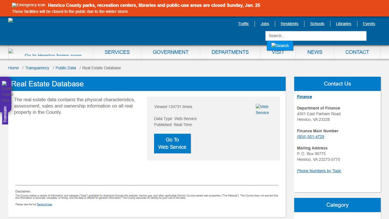 Real Estate Database » Henrico County, Virginia